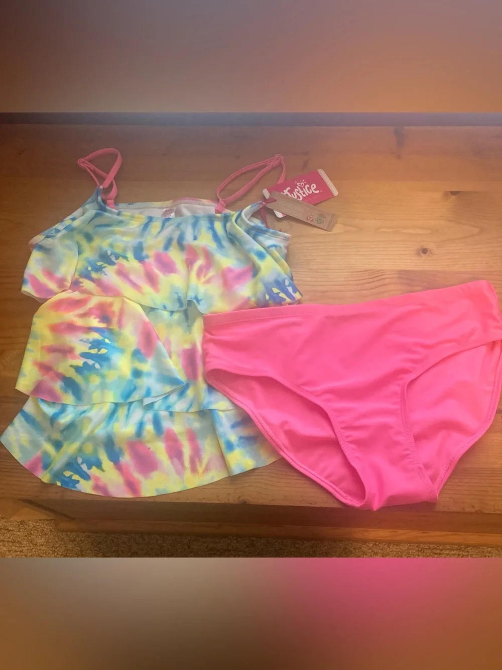 Justice 2 piece tankini swimsuit